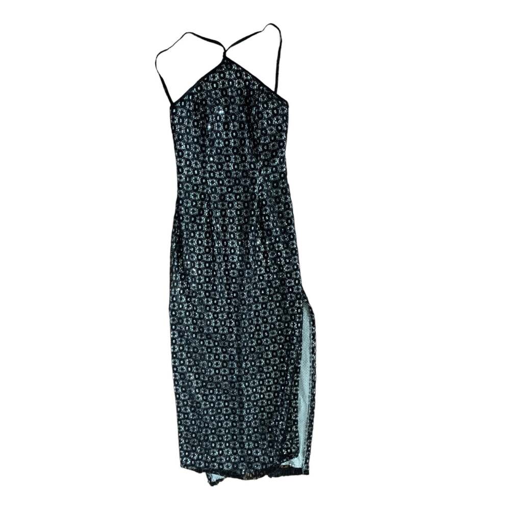 Dress Morgan and co black and silver sequins y2k prom dress dance juniors 7/8